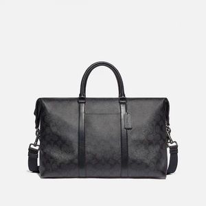 Coach Trekker Bag in Signature Canvas (Black & Grey)